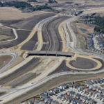 New bridge at 37 Street and Fish Creek Boulevard ready for night shift deck pours (looking northwest)
