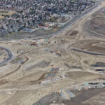 Another view of the activity for the Sarcee Trail interchange, as well as earthworks along Glenmore Trail (looking northeast)